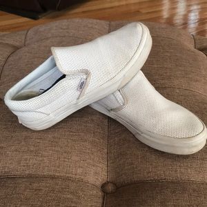 Vans women’s size 8.5 white leather